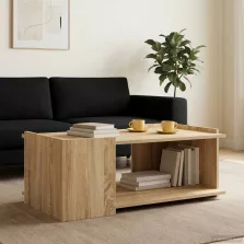   vidaXL Dohányzóasztal Sonoma Tölgy 90 x 50 x 33 cm Szerelt Fa