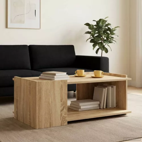 vidaXL Dohányzóasztal Sonoma Tölgy 90 x 50 x 33 cm Szerelt Fa