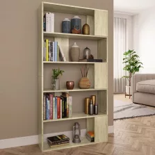   vidaXL sonoma tölgy szerelt fa könyvszekrény/térelválasztó 80x24x159cm