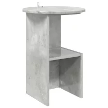 vidaXL Oldal asztal Betonszürke Ø 39,5 x 55 cm Szerelt Fa