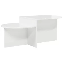   vidaXL Dohányzóasztal Magasfényű Fehér 100 x 50 x 40 cm Szerelt Fa