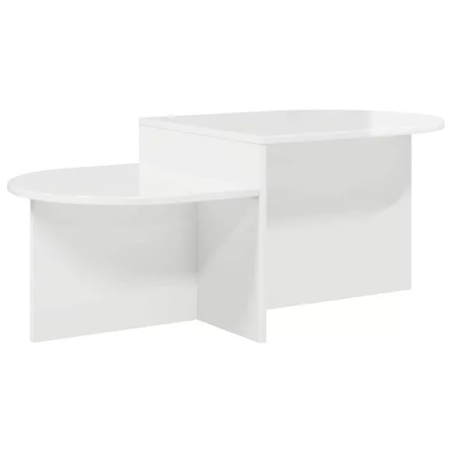 vidaXL Dohányzóasztal Magasfényű Fehér 100 x 50 x 40 cm Szerelt Fa