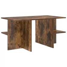   vidaXL Dohányzóasztal Füstölt Tölgy 87 x 50 x 45 cm Mérnöki fa