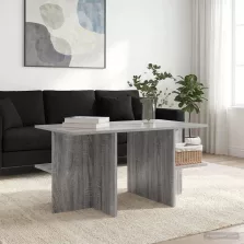   vidaXL Dohányzóasztal Szürke Sonoma 87 x 50 x 45 cm Mérnöki fa