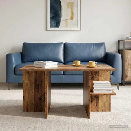 vidaXL Dohányzóasztal Antik Fa 87 x 50 x 45 cm Mérnöki fa