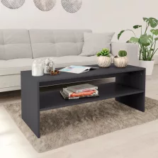 vidaXL szürke szerelt fa dohányzóasztal 100 x 40 x 40 cm