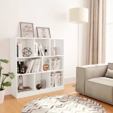   vidaXL fehér szerelt fa könyvszekrény 97,5 x 29,5 x 100 cm