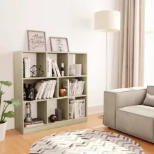   vidaXL sonoma tölgy színű szerelt fa könyvszekrény 97,5x29,5x100 cm