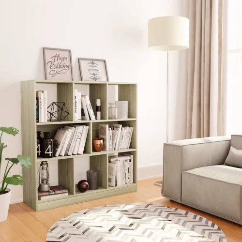 vidaXL sonoma tölgy színű szerelt fa könyvszekrény 97,5x29,5x100 cm