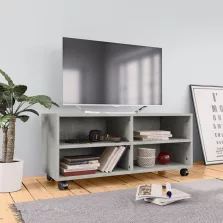   vidaXL betonszürke szerelt fa TV-szekrény görgőkkel 90 x 35 x 35 cm