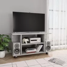   vidaXL betonszürke szerelt fa TV-szekrény görgőkkel 80 x 40 x 45 cm