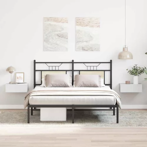 vidaXL 2 db magasfényű fehér szerelt fa függő éjjeliszekrény 40x30x15