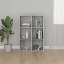   vidaXL betonszürke szerelt fa könyv-/tálalószekrény 66x30x98 cm