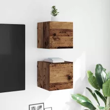 vidaXL TV szekrény Öreg fa 30,5 x 30 x 30 cm Faanyag