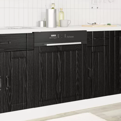 vidaXL Konyhaszekrény Fekete tölgy 60 x 1,5 x 67 cm Faanyag