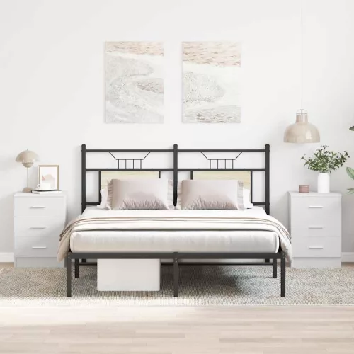 vidaXL 2 db fehér szerelt fa éjjeliszekrény 38 x 35 x 56 cm