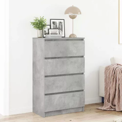 vidaXL betonszürke szerelt fa tálalószekrény 60 x 35 x 98,5 cm