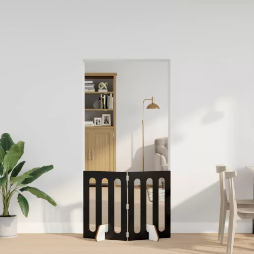 vidaXL Hajtható állatkerítés 2 pcs Fekete Tölgy 100,5 x 38 x 70 cm
