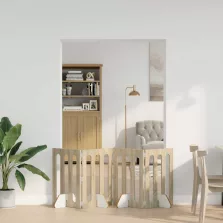   vidaXL Hajtható állatkerítés 4 pcs Sonoma tölgy 201 x 38 x 70 cm
