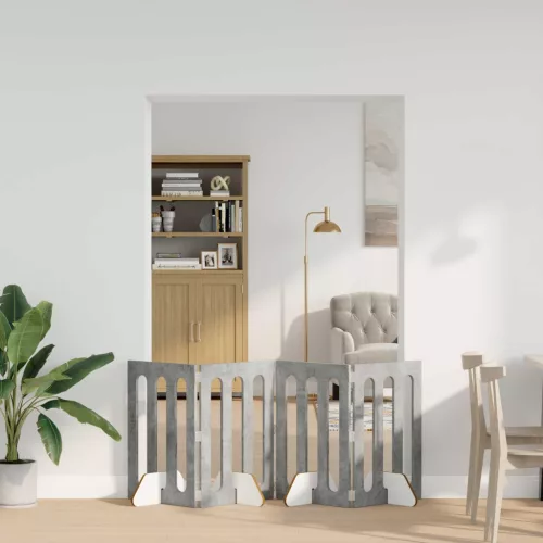 vidaXL Hajtható állatkerítés 4 pcs Beton Szürke 201 x 38 x 70 cm