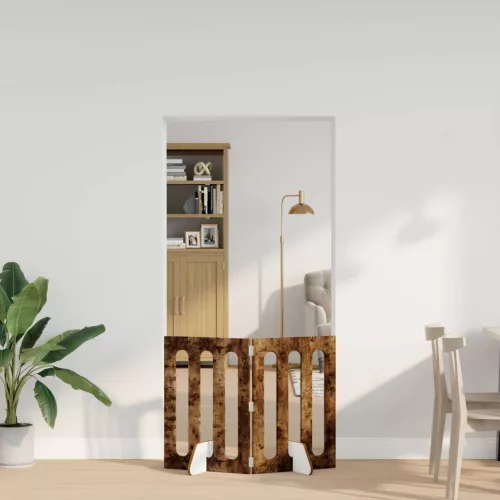 vidaXL Hajtható állatkerítés 2 pcs Füstölt Tölgy 100,5 x 38 x 70 cm