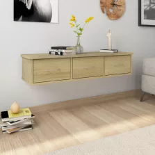   vidaXL sonoma falra szerelhető szerelt fa fiókos polc 88x26x18,5 cm