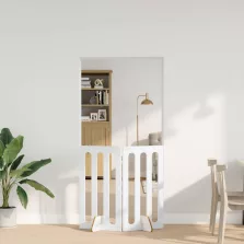   vidaXL Hajtható állatkerítés 2 pcs Magasfényű Fehér 100,5 x 38 x 90 cm