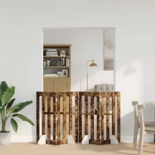   vidaXL Hajtható állatkerítés 4 pcs Füstölt Tölgy 201 x 38 x 90 cm
