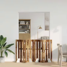   vidaXL Hajtható állatkerítés 4 pcs Tölgyfa 201 x 38 x 90 cm Mérnöki fa
