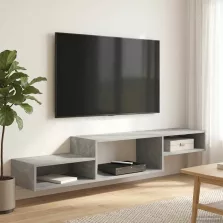   vidaXL Falsítható TV Szekrény Falra szerelhető Betonszürke