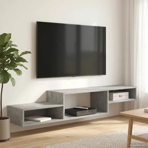 vidaXL Falsítható TV Szekrény Falra szerelhető Betonszürke