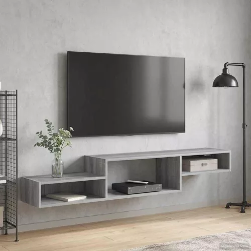 vidaXL Falsítható TV Szekrény Falra szerelhető Szürke Sonoma