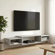   vidaXL Falsítható TV Szekrény Falra szerelhető Betonszürke