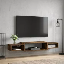   vidaXL Falsítható TV Szekrény Falra szerelhető Füstös Tölgy