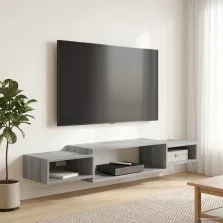   vidaXL Falsítható TV Szekrény Falra szerelhető Szürke Sonoma