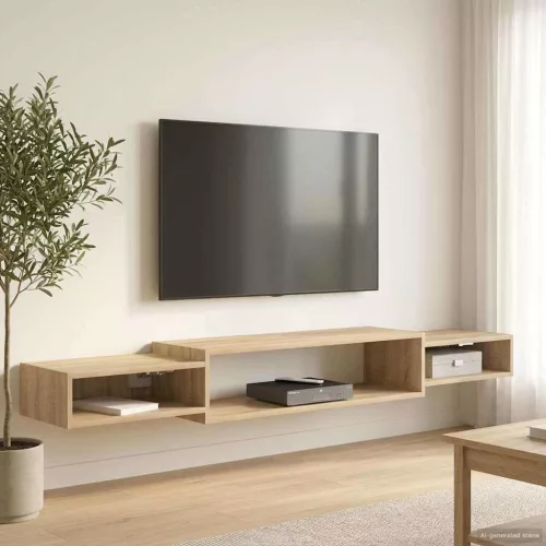 vidaXL Falsítható TV Szekrény Falra szerelhető Sonoma Tölgy