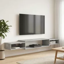   vidaXL Falsítható TV Szekrény Falra szerelhető Betonszürke
