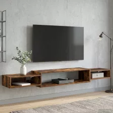   vidaXL Falsítható TV Szekrény Falra szerelhető Füstös Tölgy
