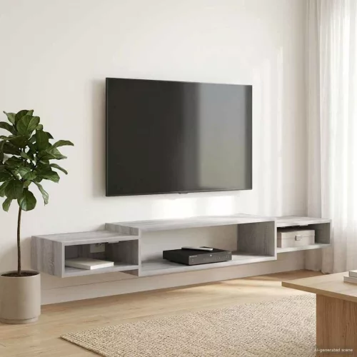 vidaXL Falsítható TV Szekrény Falra szerelhető Szürke Sonoma
