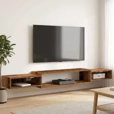 vidaXL Falsítható TV Szekrény Falra szerelhető Antik Fa