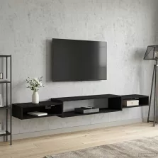   vidaXL Falsítható TV Szekrény Falra szerelhető Fekete Tölgy
