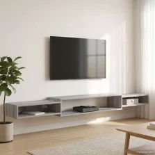   vidaXL Falsítható TV Szekrény Falra szerelhető Szürke Sonoma