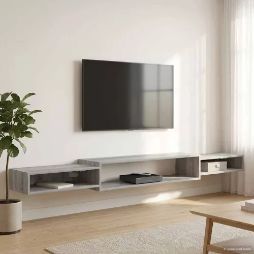 vidaXL Falsítható TV Szekrény Falra szerelhető Szürke Sonoma
