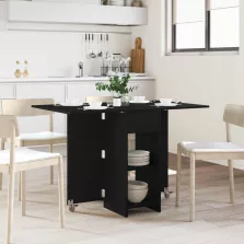   vidaXL Étkezőasztal 115 x 70 x 75 cm Szerelt Fa Fekete Tölgy