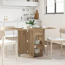   vidaXL Étkezőasztal 115 x 70 x 75 cm Szerelt Fa Kézműves Tölgy