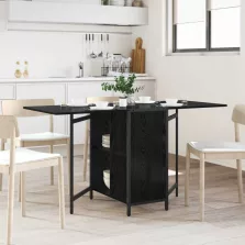   vidaXL Étkezőasztal 144 x 60 x 75 cm Szerelt Fa Fekete Tölgy