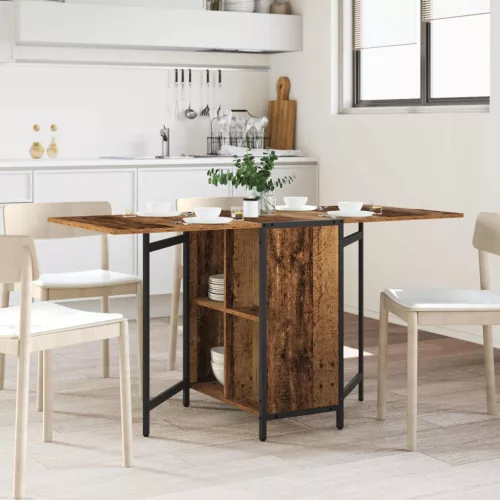 vidaXL Étkezőasztal 144 x 60 x 75 cm Szerelt Fa Antik Fa Négyszögletes