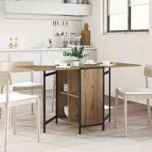   vidaXL Étkezőasztal 144 x 60 x 75 cm Szerelt Fa Kézműves Tölgy