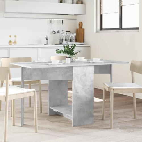 vidaXL Étkezőasztal 138 x 70 x 73,5 cm Szerelt Fa Betonszürke