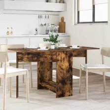   vidaXL Étkezőasztal 138 x 70 x 73,5 cm Szerelt Fa Füstös Tölgy